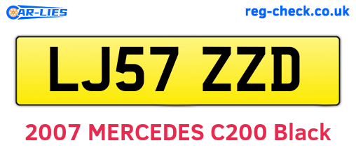 LJ57ZZD are the vehicle registration plates.