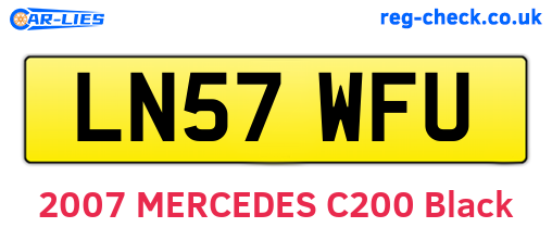 LN57WFU are the vehicle registration plates.
