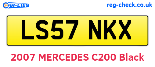 LS57NKX are the vehicle registration plates.