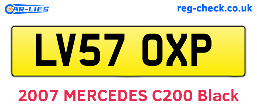 LV57OXP are the vehicle registration plates.