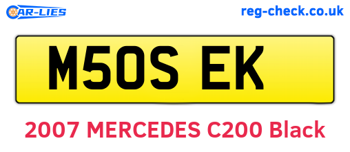 M50SEK are the vehicle registration plates.
