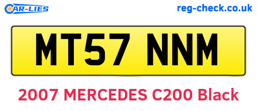 MT57NNM are the vehicle registration plates.