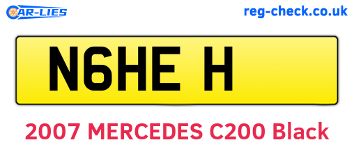 N6HEH are the vehicle registration plates.