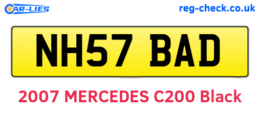 NH57BAD are the vehicle registration plates.