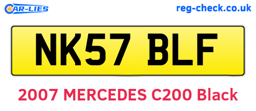 NK57BLF are the vehicle registration plates.