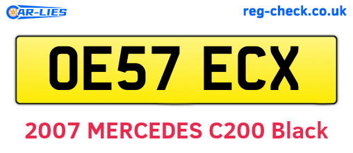 OE57ECX are the vehicle registration plates.