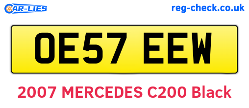 OE57EEW are the vehicle registration plates.