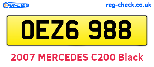 OEZ6988 are the vehicle registration plates.