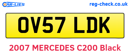 OV57LDK are the vehicle registration plates.