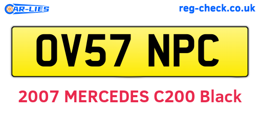 OV57NPC are the vehicle registration plates.