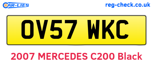 OV57WKC are the vehicle registration plates.