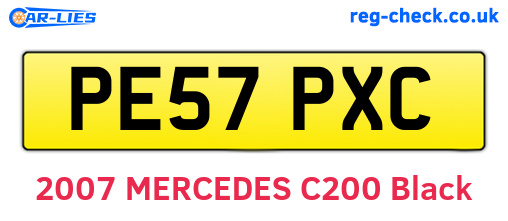 PE57PXC are the vehicle registration plates.