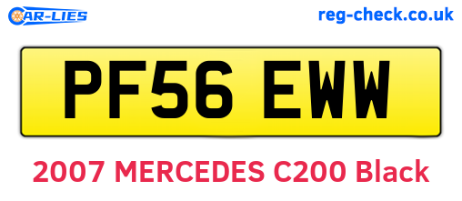 PF56EWW are the vehicle registration plates.