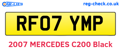 RF07YMP are the vehicle registration plates.