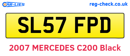 SL57FPD are the vehicle registration plates.