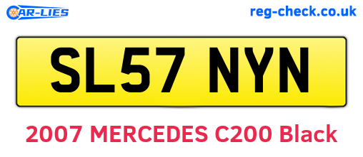 SL57NYN are the vehicle registration plates.