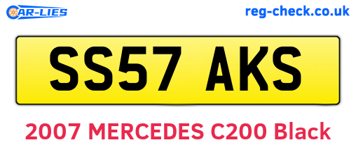 SS57AKS are the vehicle registration plates.
