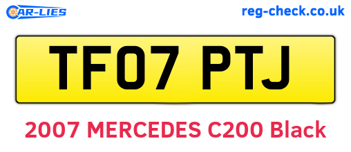 TF07PTJ are the vehicle registration plates.
