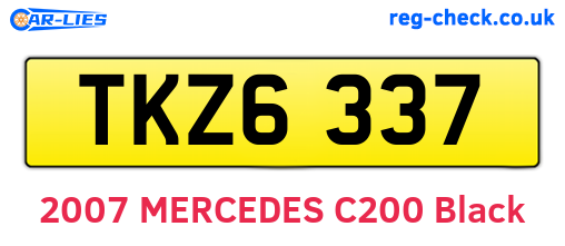 TKZ6337 are the vehicle registration plates.