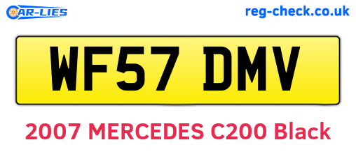 WF57DMV are the vehicle registration plates.