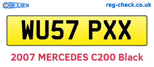 WU57PXX are the vehicle registration plates.