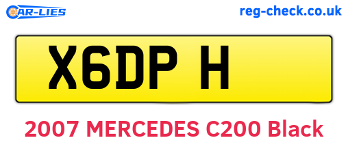 X6DPH are the vehicle registration plates.