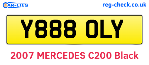 Y888OLY are the vehicle registration plates.