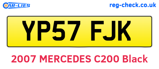 YP57FJK are the vehicle registration plates.