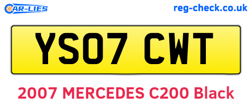 YS07CWT are the vehicle registration plates.