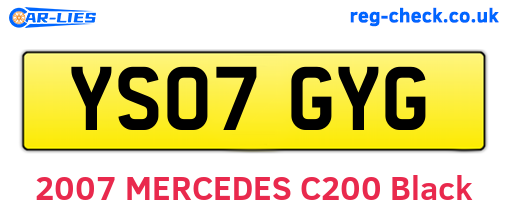 YS07GYG are the vehicle registration plates.