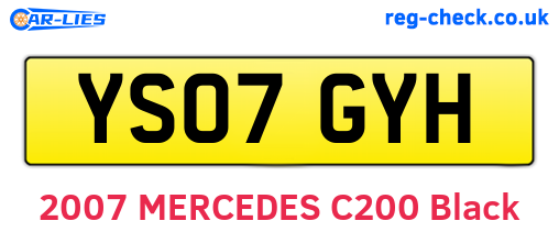 YS07GYH are the vehicle registration plates.