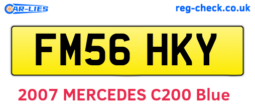 FM56HKY are the vehicle registration plates.
