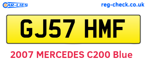 GJ57HMF are the vehicle registration plates.