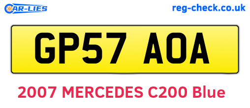 GP57AOA are the vehicle registration plates.