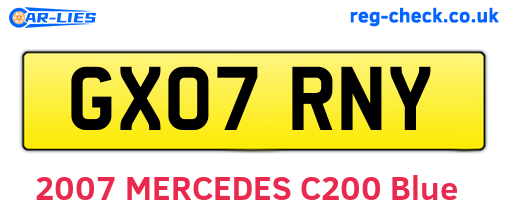 GX07RNY are the vehicle registration plates.