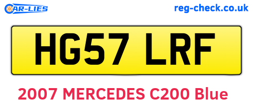 HG57LRF are the vehicle registration plates.