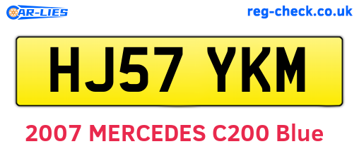 HJ57YKM are the vehicle registration plates.