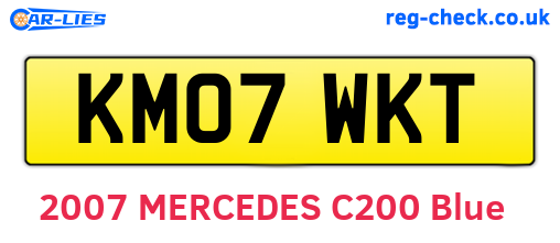KM07WKT are the vehicle registration plates.