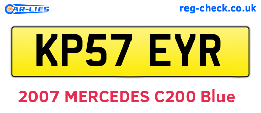 KP57EYR are the vehicle registration plates.