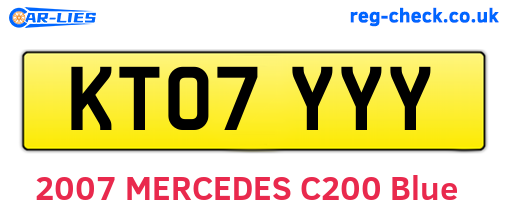 KT07YYY are the vehicle registration plates.