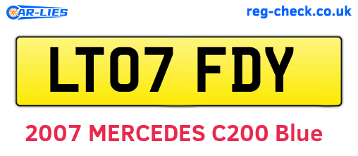 LT07FDY are the vehicle registration plates.