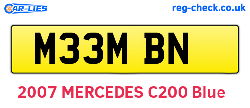 M33MBN are the vehicle registration plates.