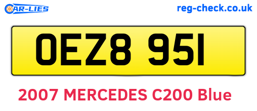 OEZ8951 are the vehicle registration plates.