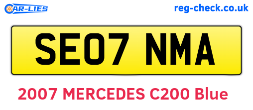 SE07NMA are the vehicle registration plates.