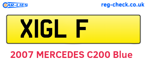 X1GLF are the vehicle registration plates.