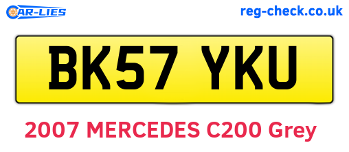 BK57YKU are the vehicle registration plates.