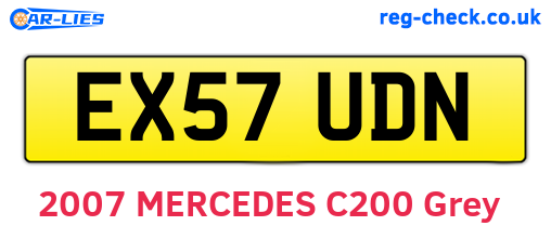 EX57UDN are the vehicle registration plates.