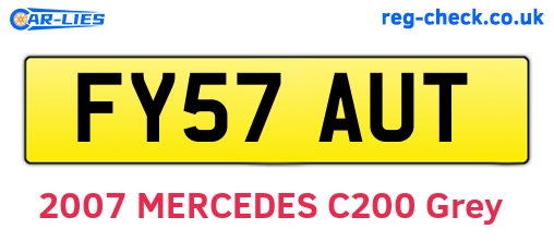FY57AUT are the vehicle registration plates.
