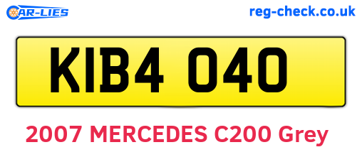 KIB4040 are the vehicle registration plates.