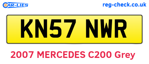 KN57NWR are the vehicle registration plates.
